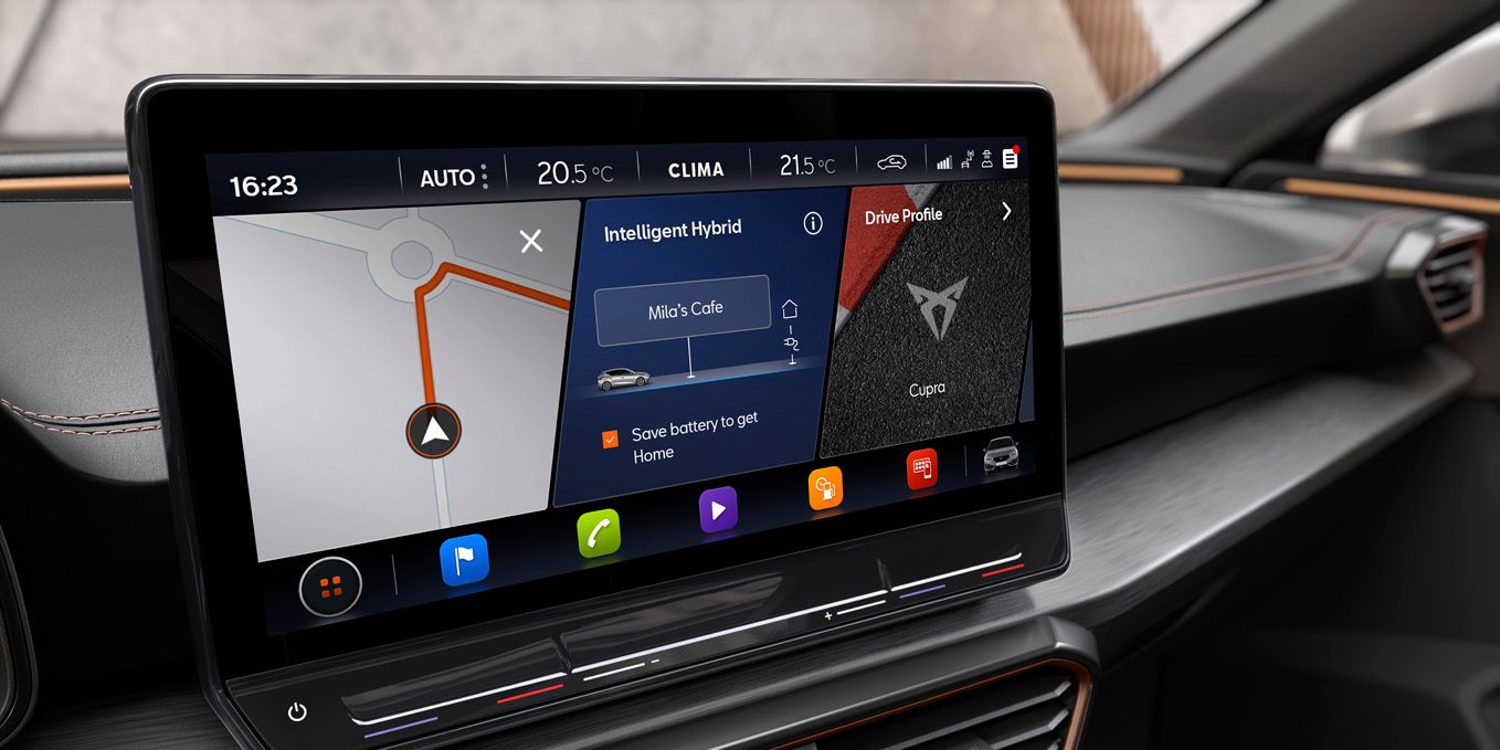 CUPRA Leon infotainment screen