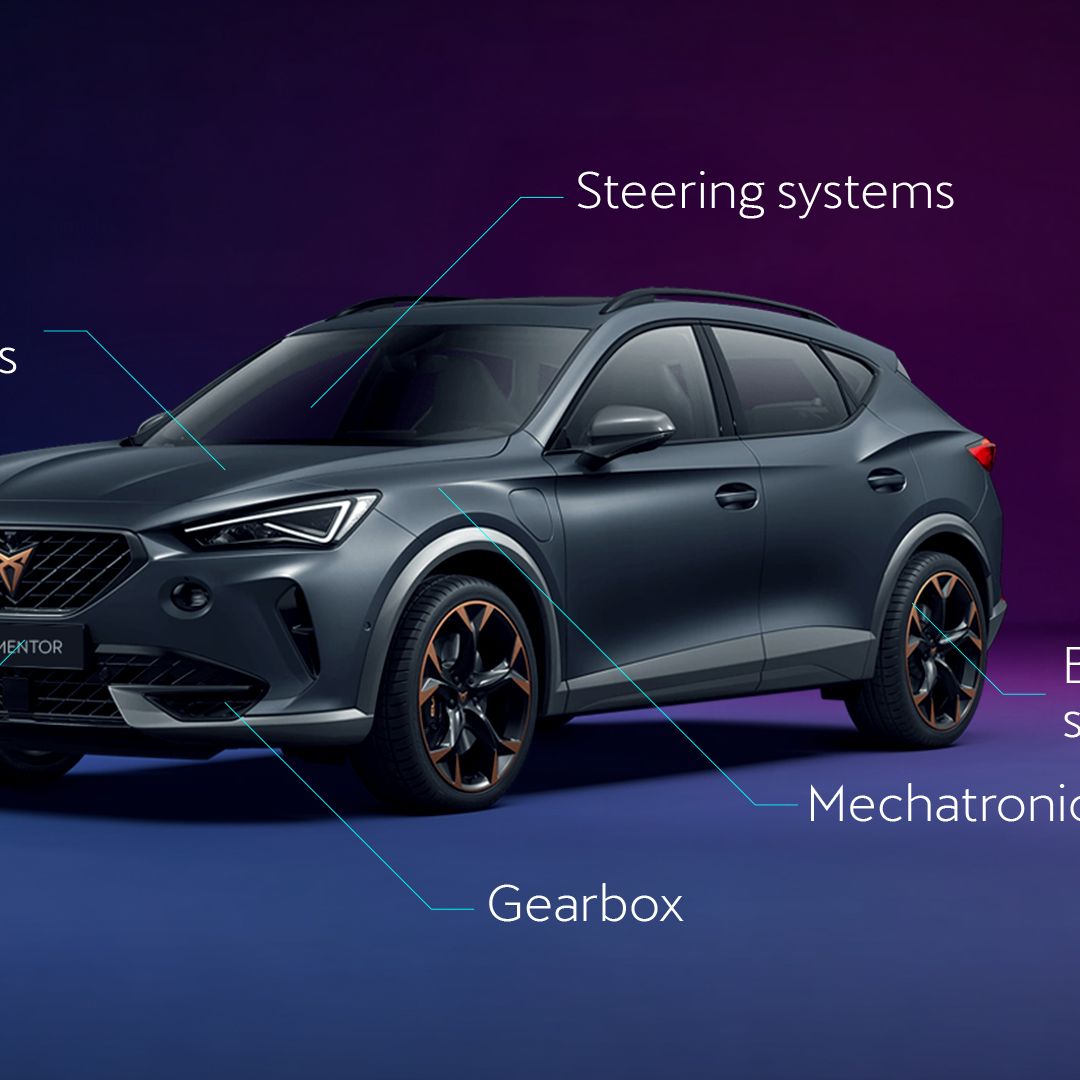 A diagram of CUPRA car parts - Formentor