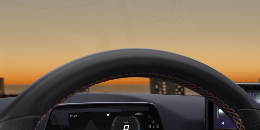 Close up of the CUPRA Born 5.3' digital cockpit display