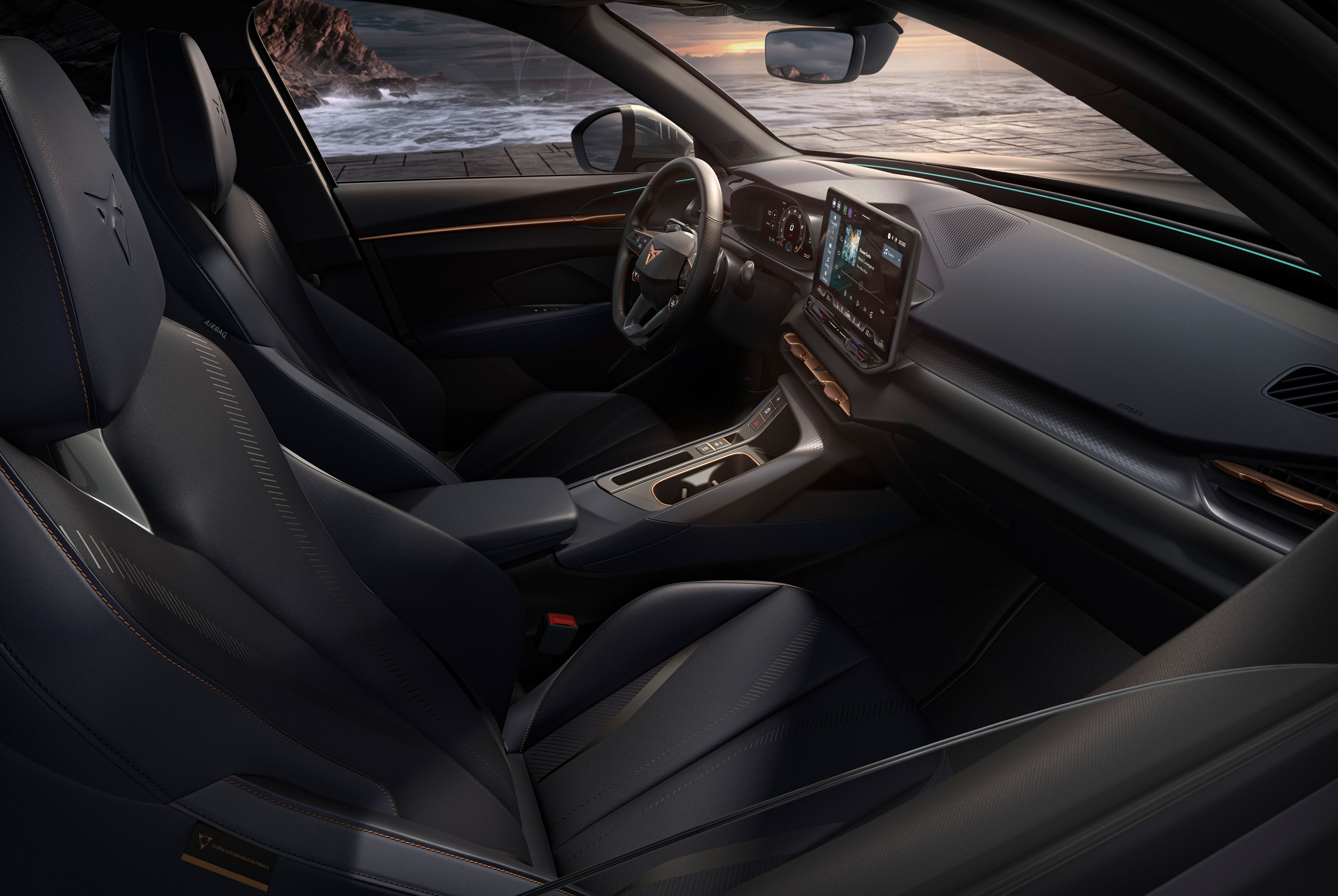 CUPRA Terramar interior of the front seats