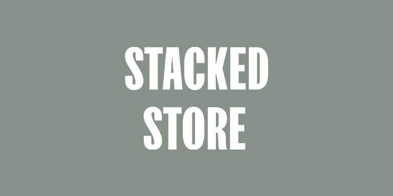 stacked store logo in green