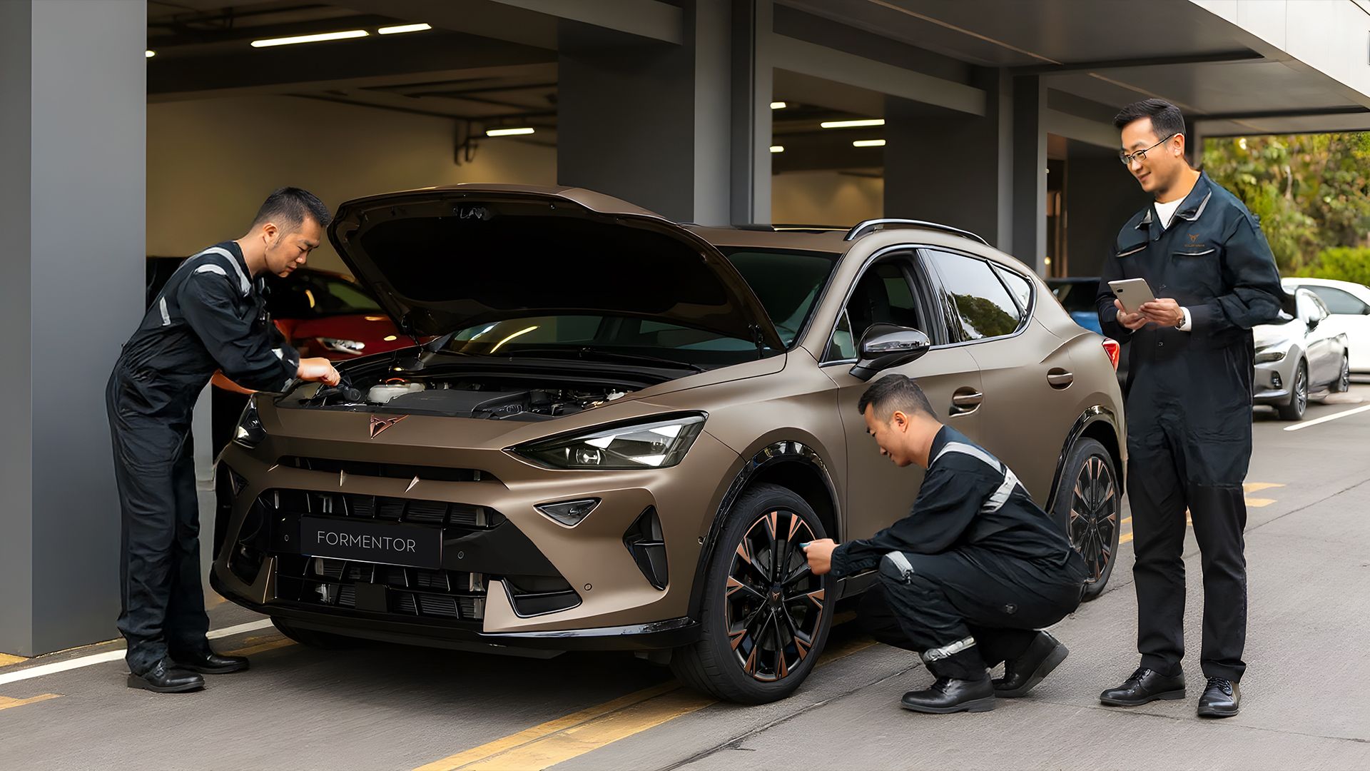 CUPRA Formentor serviced by three mechanical engineer 