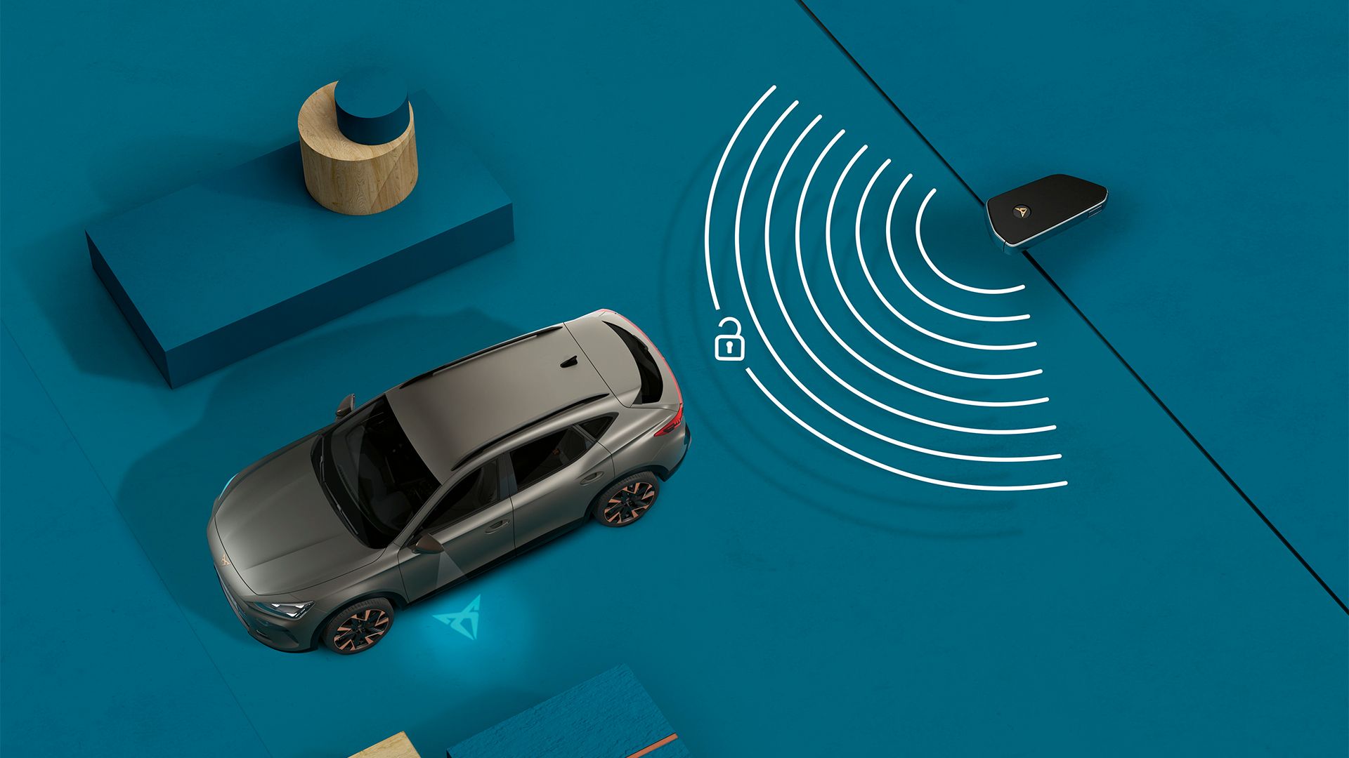 CUPRA Formentor illustration of keyless sensor to unlock car