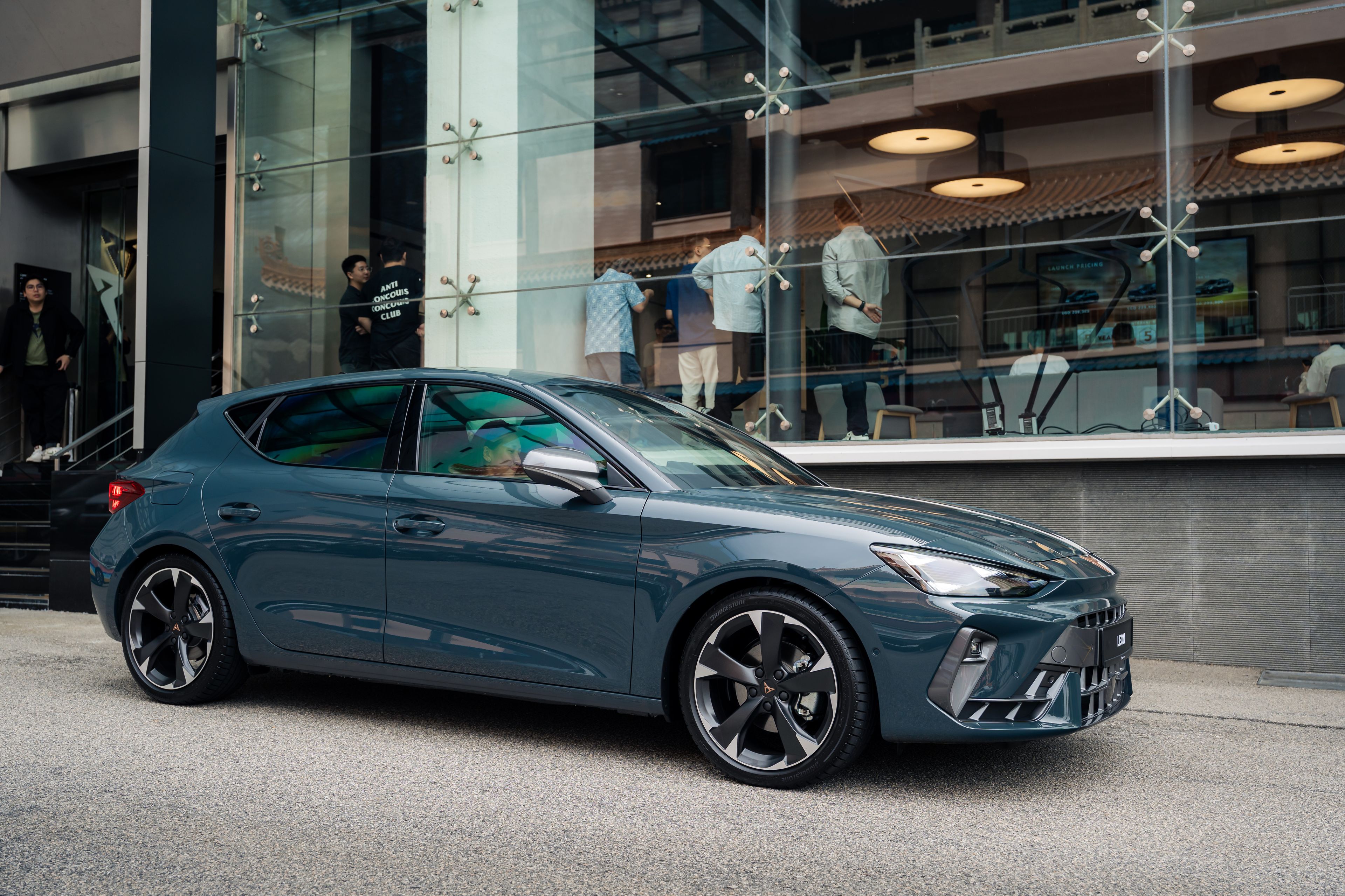 Media team test drive in a CUPRA Leon during media launch
