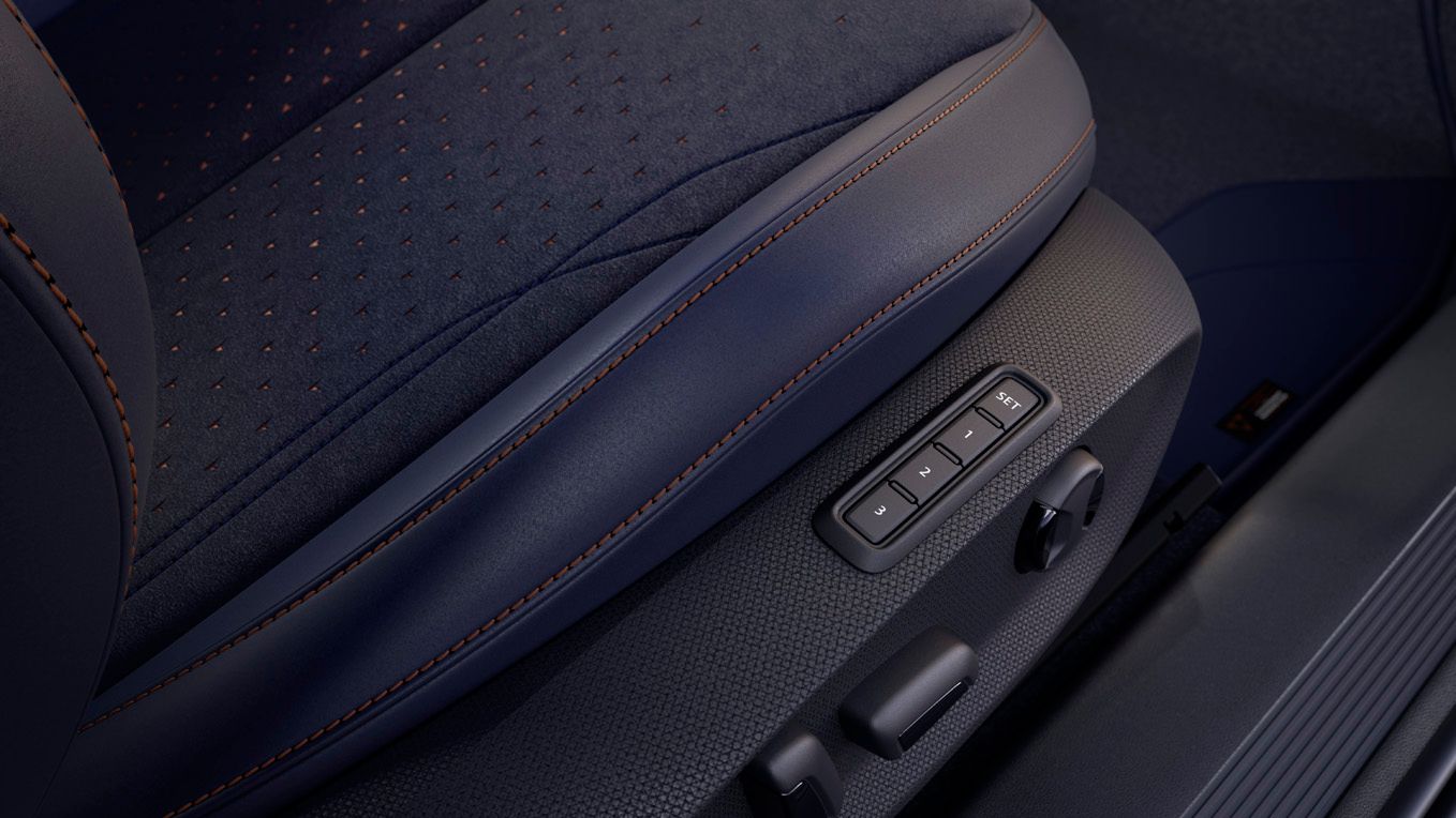 CUPRA Tavascan close up shot on seats adjusting buttons