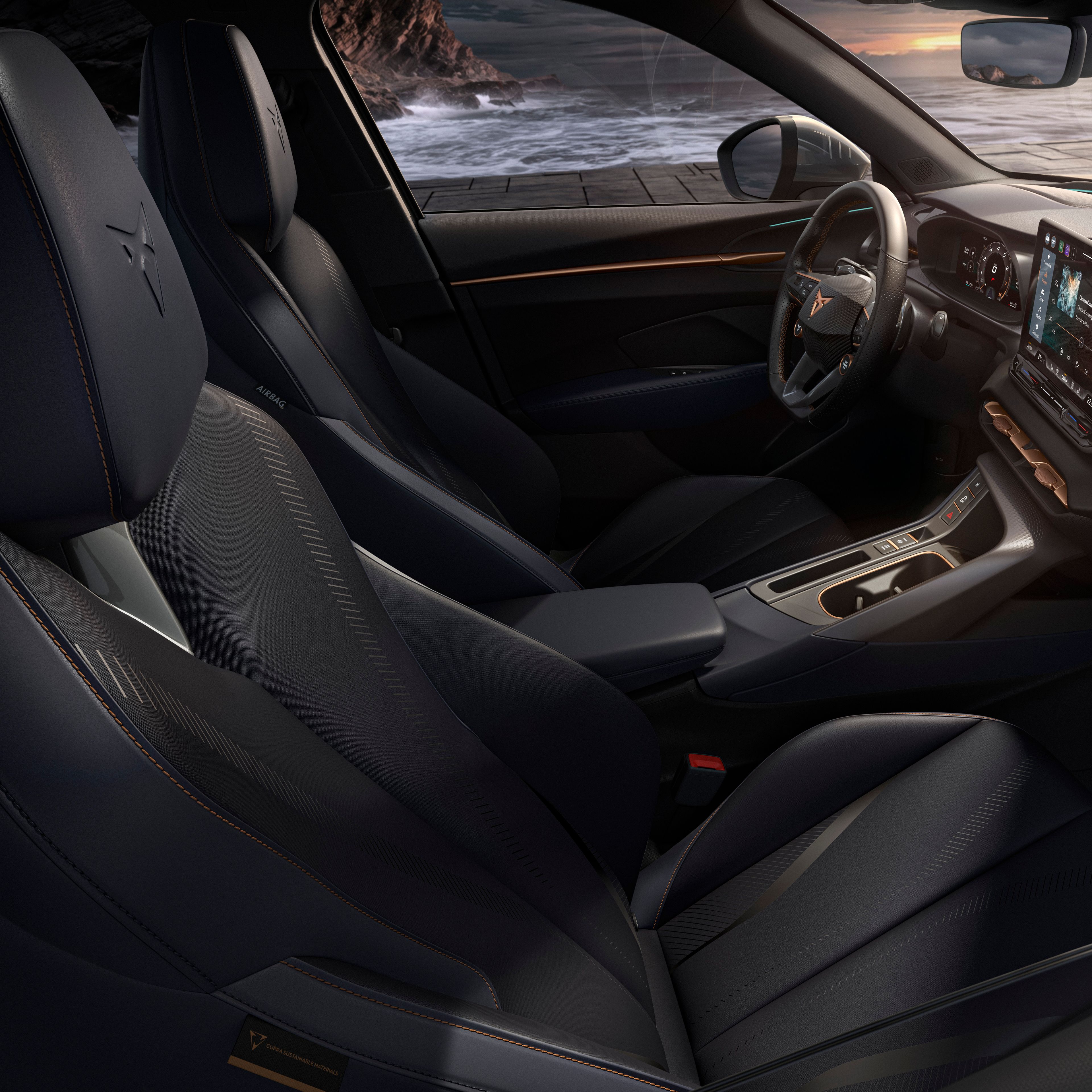 CUPRA Terramar interior of the front seats