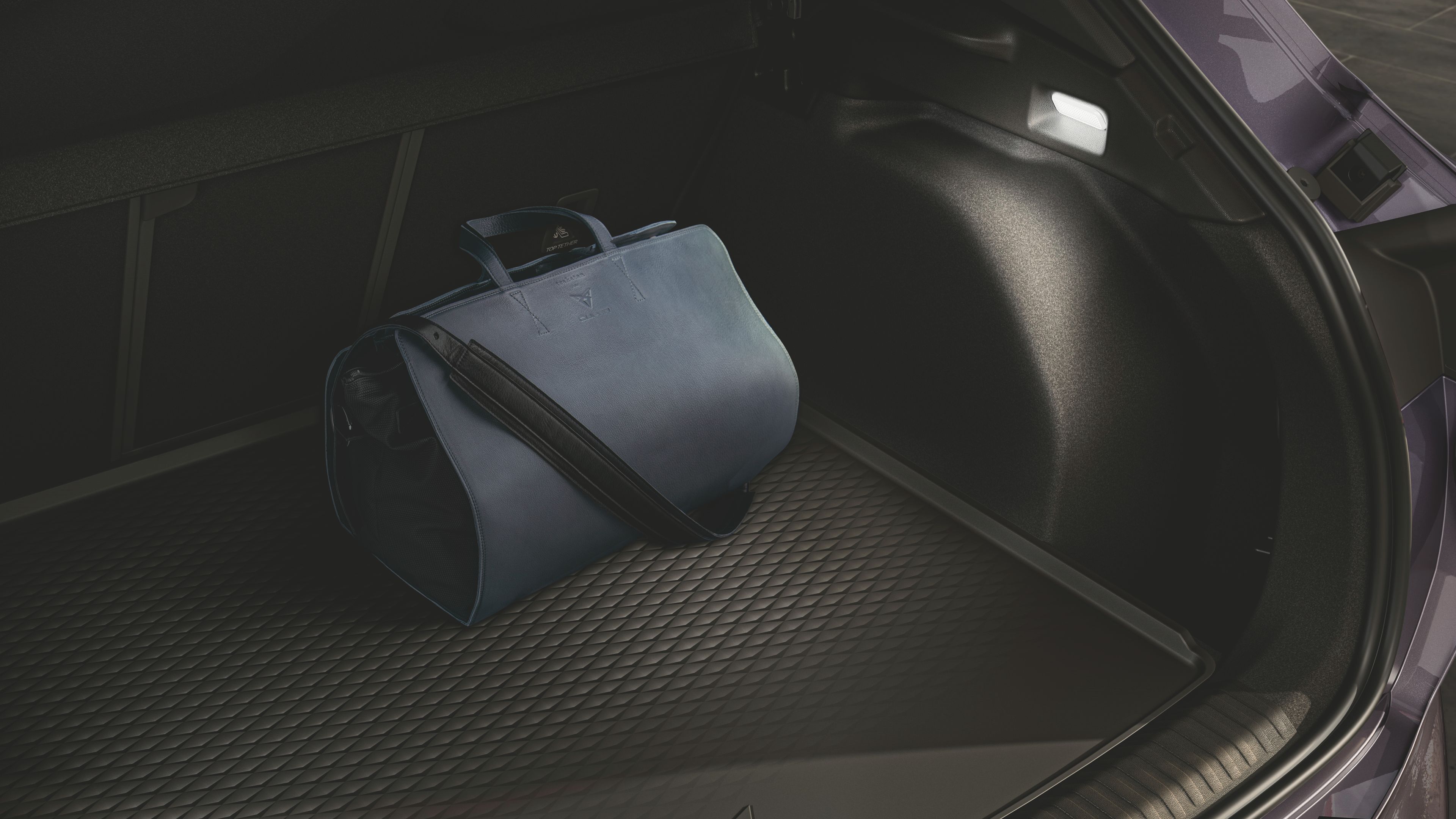 CUPRA Terramar with spacious boot and a rucksack