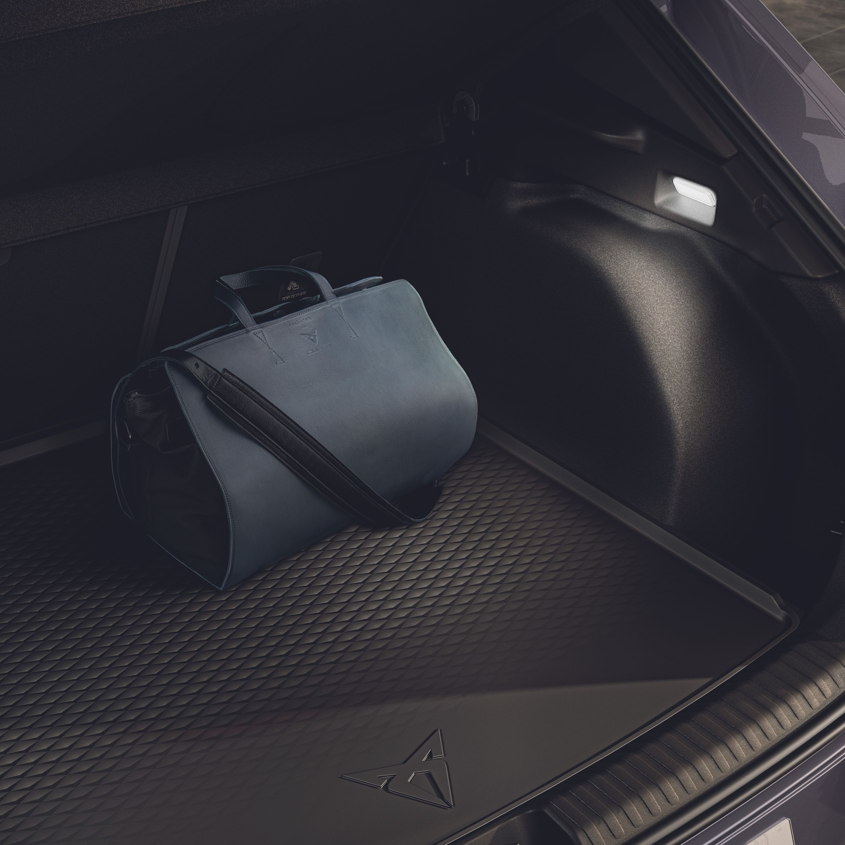 CUPRA Terramar with spacious boot and a rucksack