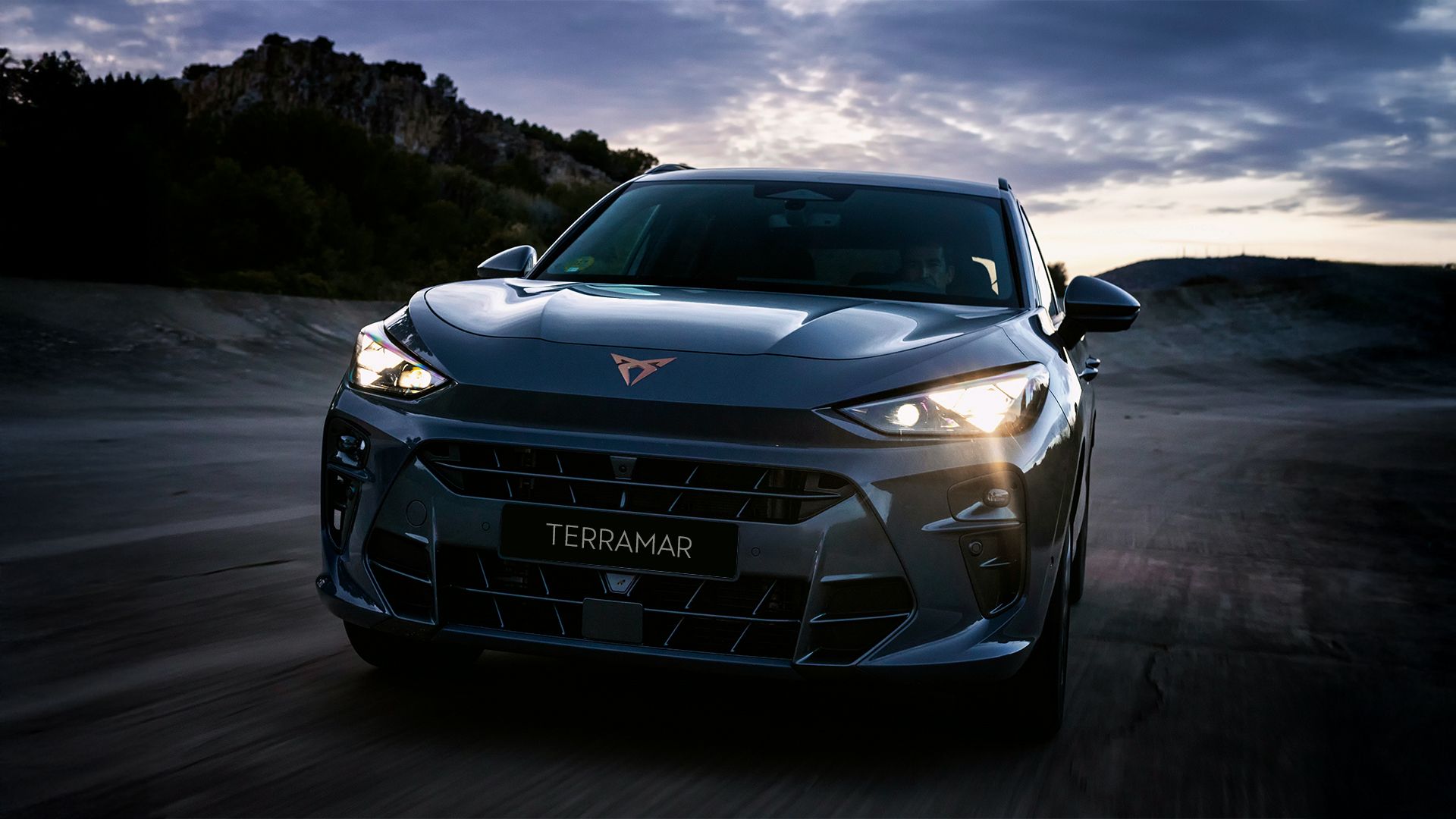 close up shot of a CUPRA Terramar driving 