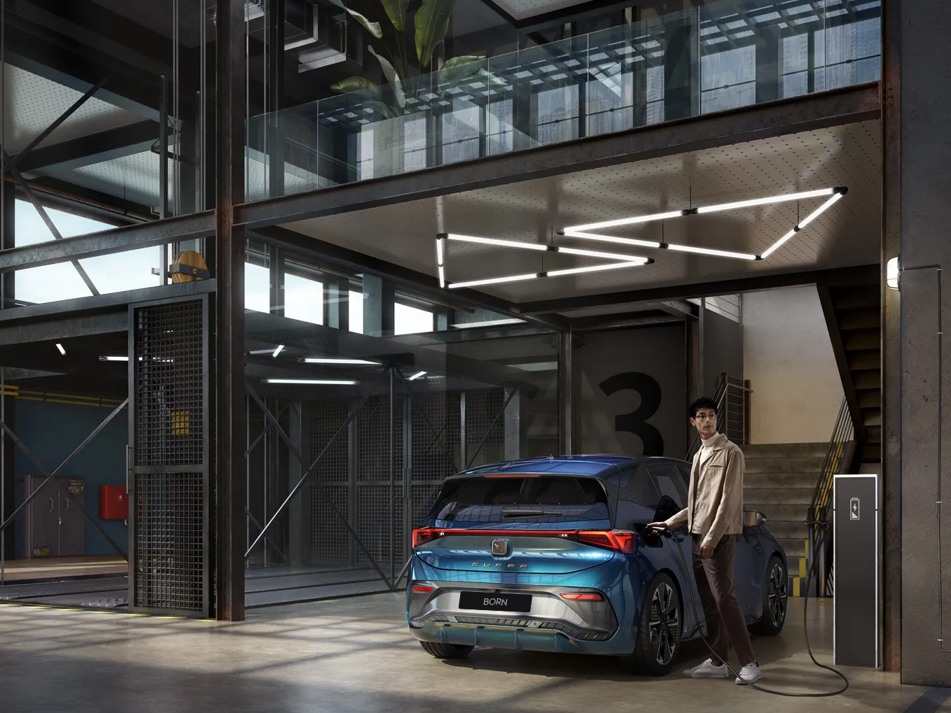 CUPRA Car owner charging their CUPRA Born in a chraging station