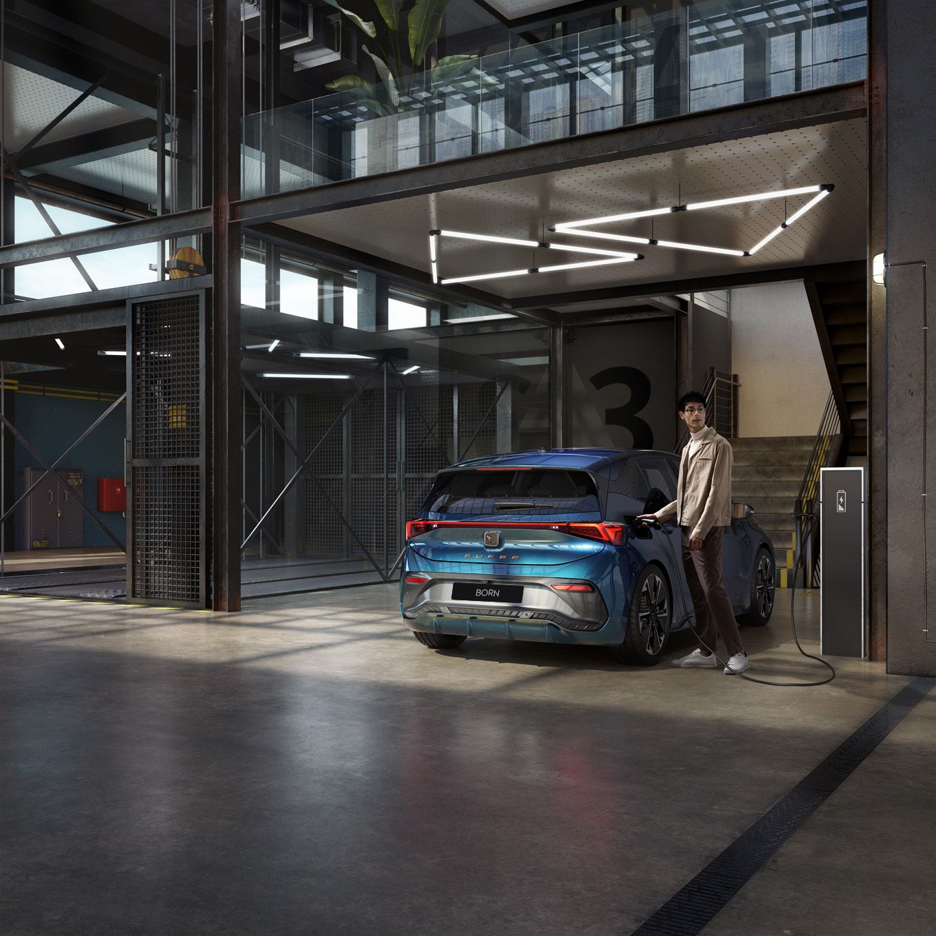 CUPRA Car owner charging their CUPRA Born in a chraging station
