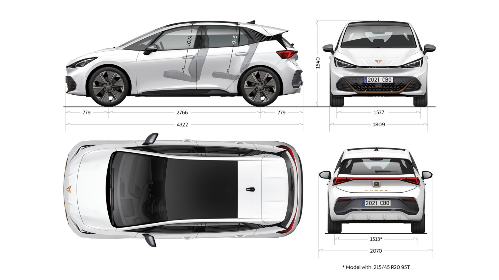 Dimensions of CUPRA Born