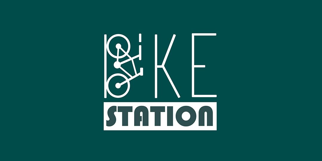 Bike Station logo with green background