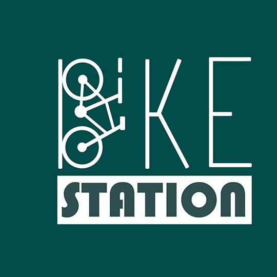Bike Station logo with green background