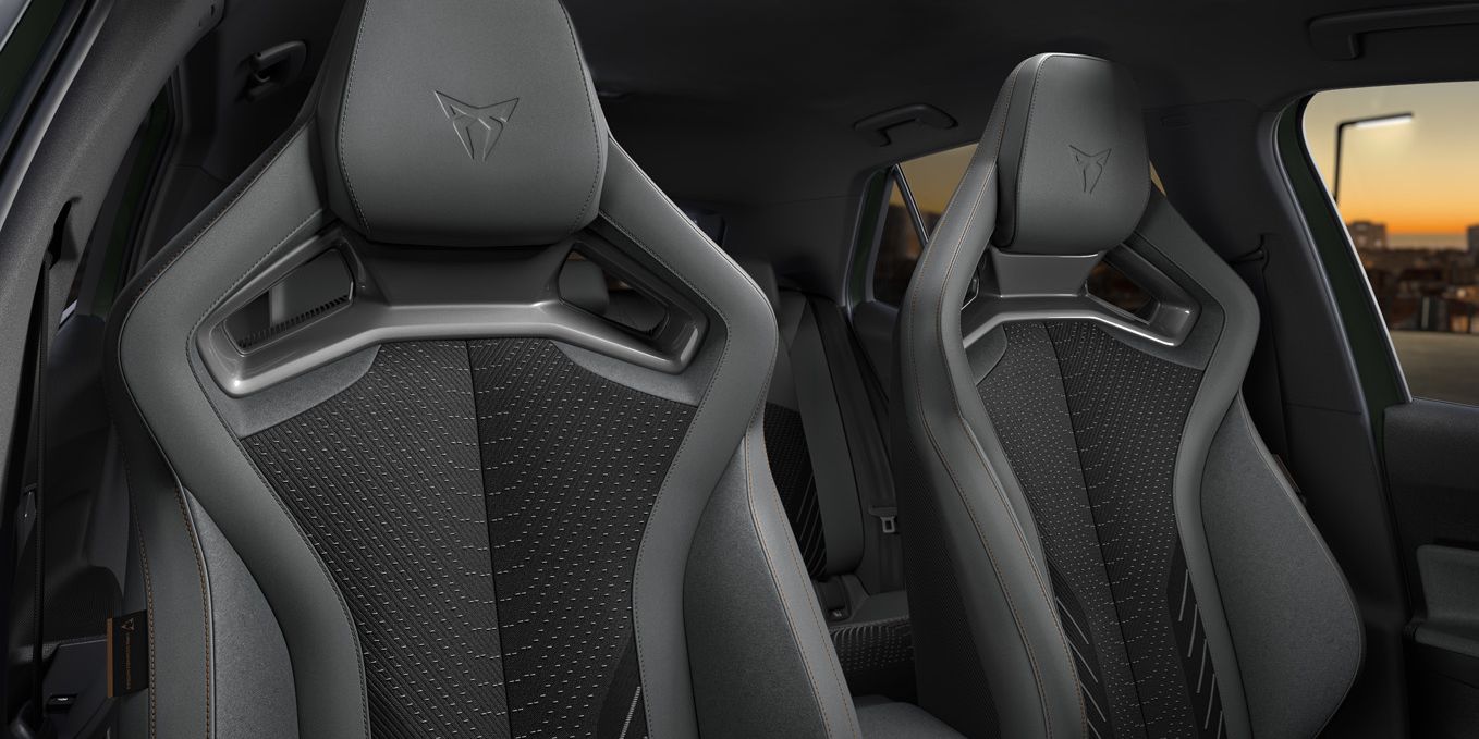 Interior of CUPRA Born with Sabelt Cup Bucket Seats