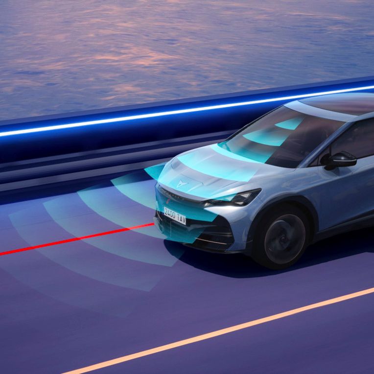 Adaptive cruise control on the CUPRA Tavascan