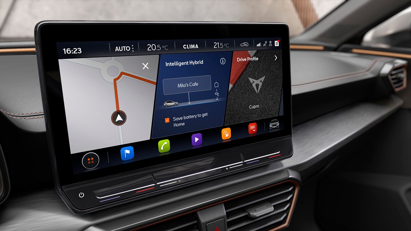 CUPRA Leon infotainment screen