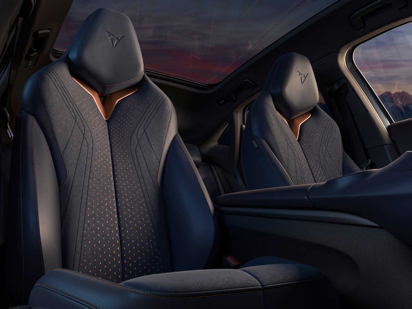 CUPRA Tavascan interior dark crusader seats