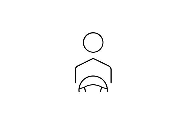 A person with steering wheel icon