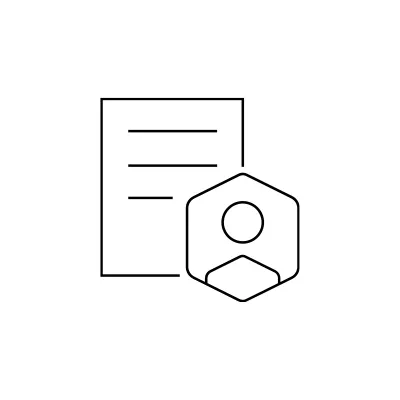 A paper and human icon