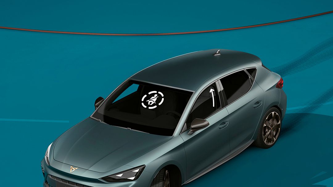 CUPRA Leon pre crash assist illustration