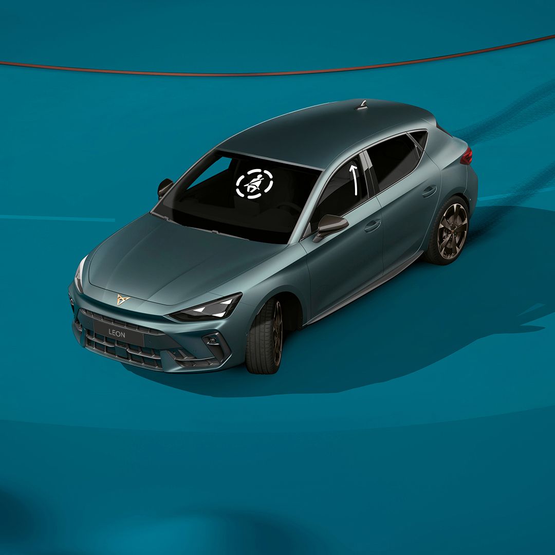 CUPRA Leon pre crash assist illustration