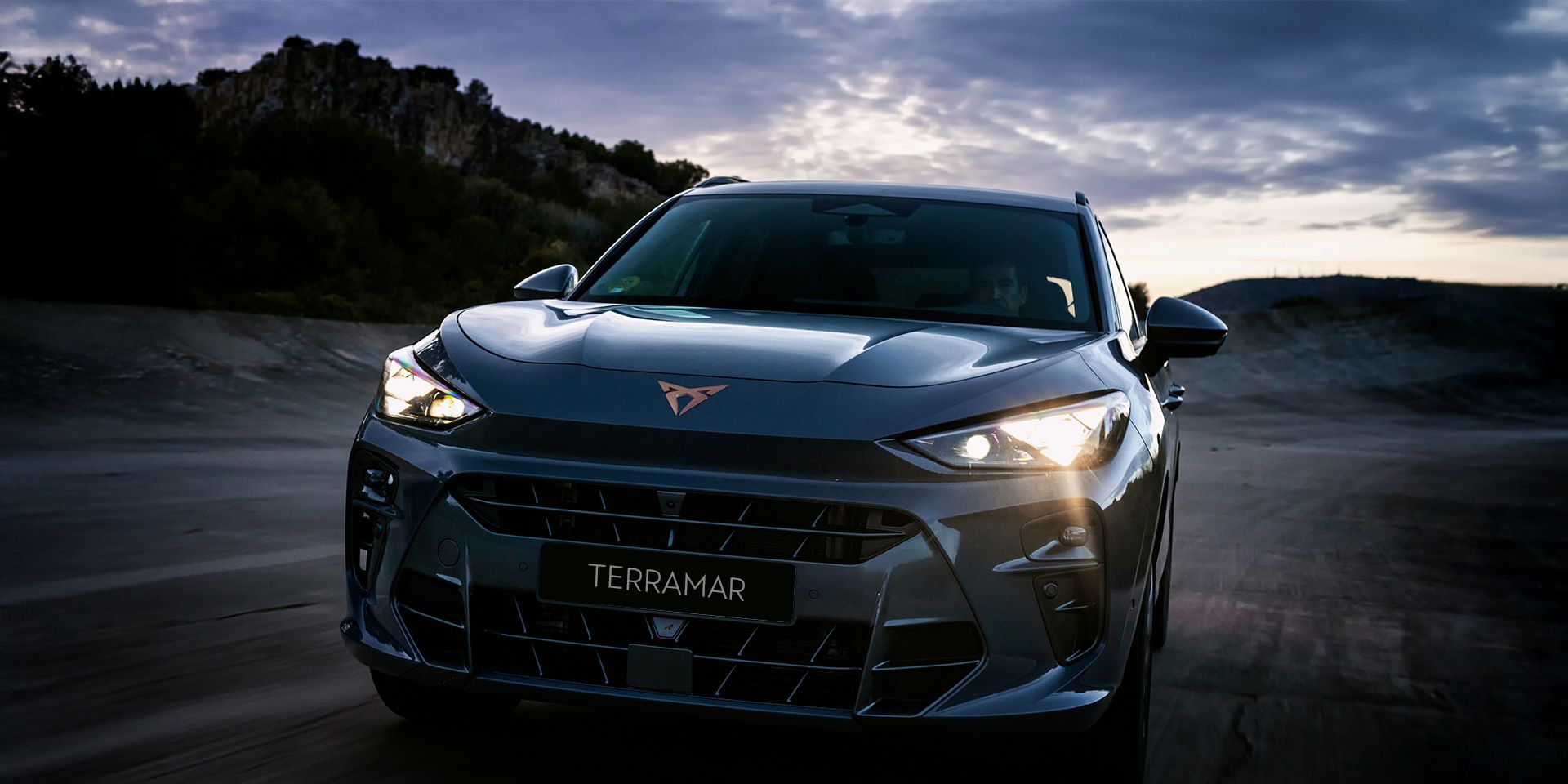 close up shot of a CUPRA Terramar driving 