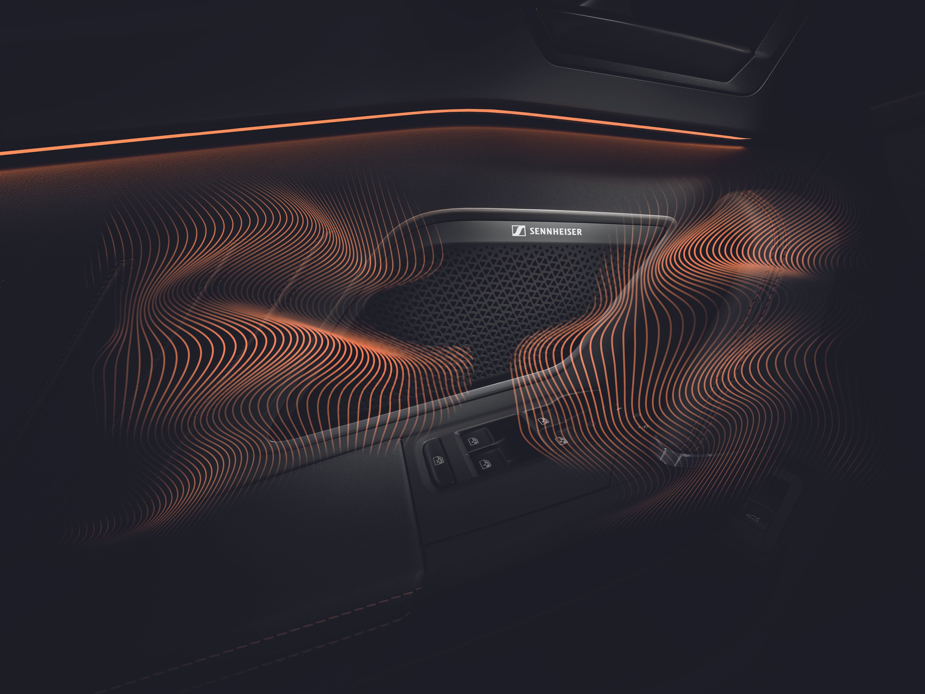 CUPRA Formentor Sennheiser speaker and sound wave